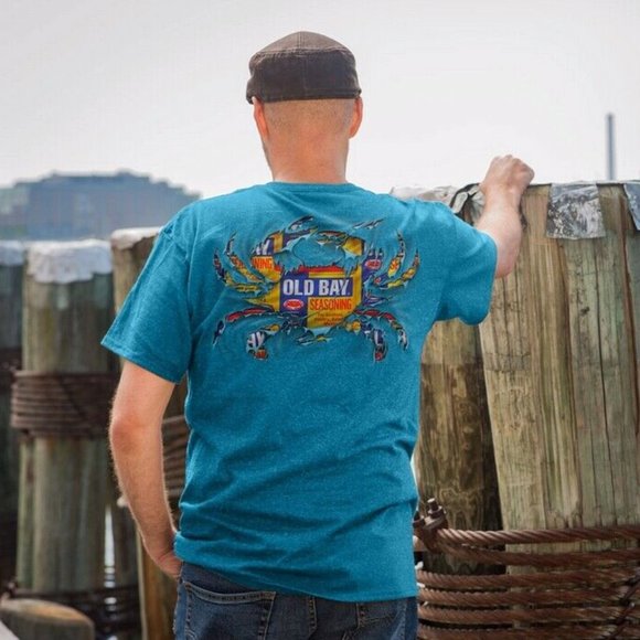 Old Bay Ripped Crab Short Sleeve T-Shirt - NEW Fast Ship - Picture 3 of 7
